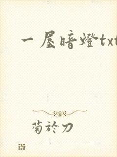 一屋暗灯txt