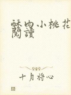 酥肉小桃花全文阅读