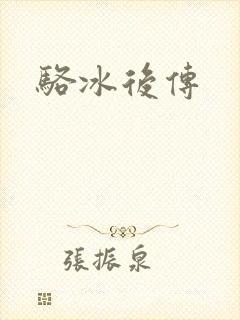 骆冰后传封面