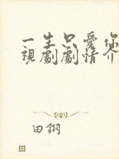 一生只爱你 电视剧剧情介绍