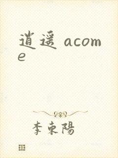 逍遥 acome封面