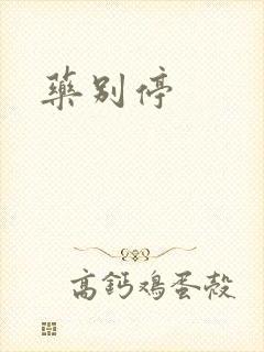 药别停封面
