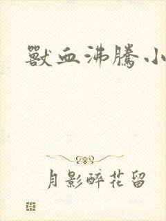 兽血沸腾小说封面
