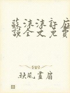 苏沫沫许庭川小说全文免费阅读