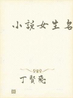 小说女生名字