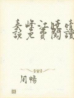 秦峰江晓晴的小说免费阅读