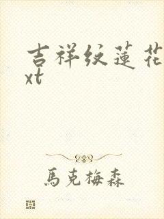 吉祥纹莲花楼txt