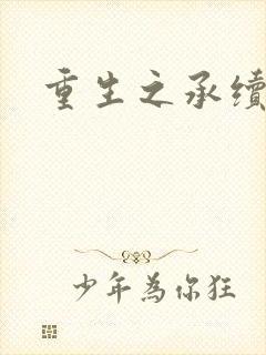 重生之承续封面