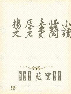 杨辰秦惜小说全文免费阅读最新