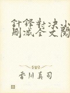 针锋对决小说未删减全文阅读