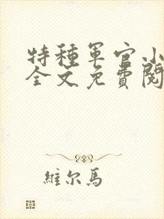 特种军官小小妻全文免费阅读封面
