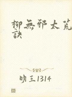 柳无邪太荒吞天诀封面