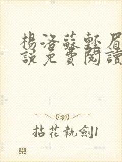 杨洛苏轻眉笔小说免费阅读封面