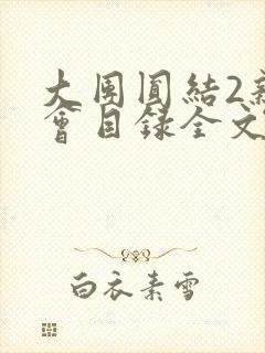 大团圆结2亲情会目录全文阅读视频