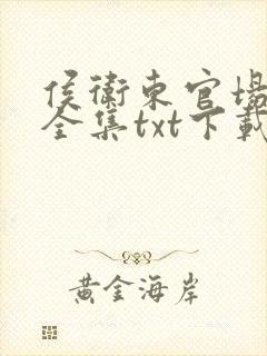 侯卫东官场笔记全集txt下载