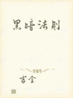 黑暗法则封面