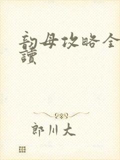 韵母攻略全文阅读封面