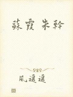 苏霞 朱干
