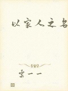以家人之名小说