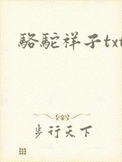 骆驼祥子txt封面