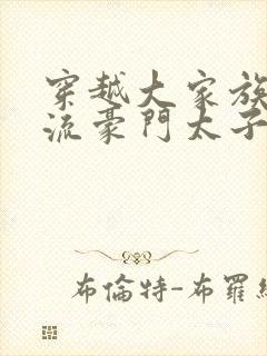 穿越大家族之风流豪门太子爷