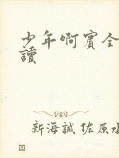 少年啊宾全文阅读