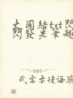 大团结txt闪闪发光笔趣阁