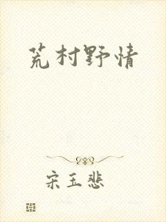 荒村野情封面