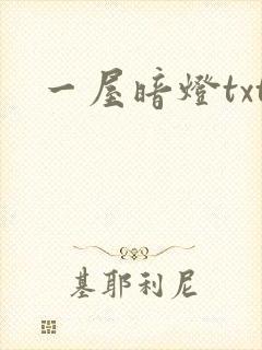 一屋暗灯txt