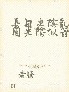 长日光阴乱作一团光阴似箭笔趣封面