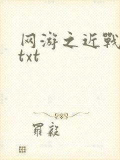 网游之近战法师txt