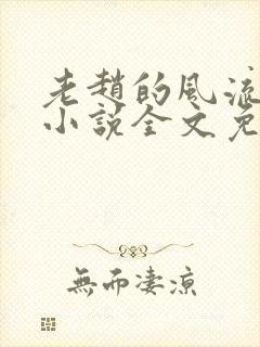 老赵的风流人生小说全文免费阅读