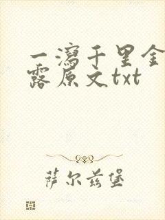 一泻千里金银花露原文txt