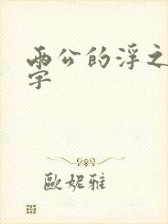 两公的浮之手中字封面