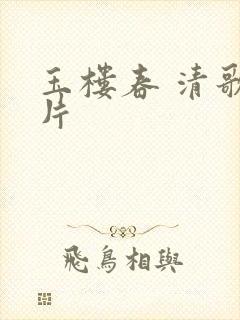 玉楼春 清歌一片封面
