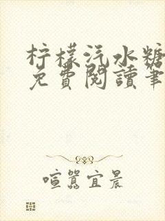 柠檬汽水糖全文免费阅读笔趣阁封面