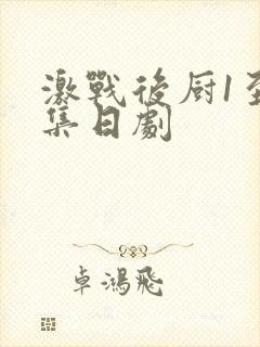 激战后厨1至5集日剧封面