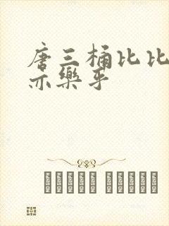 唐三桶比比乐不亦乐乎封面