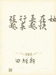 张行长在她体内越来越快