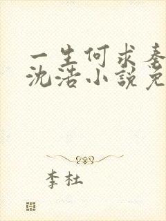 一生何求秦菲雪沈浩小说免费阅读全文笔趣阁封面