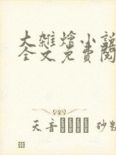 大杂烩小说在线全文免费阅读笔趣阁