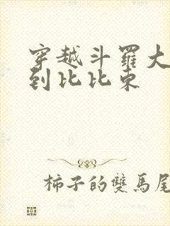 穿越斗罗大陆推到比比东