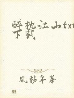醉枕江山txt下载