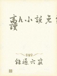 高h小说免费阅读