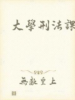 大学刑法课