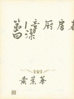 第1章厨房春潮白洁