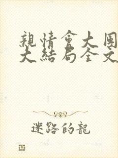 亲情会大团圆结大结局全文