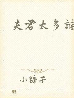夫君太多谁的错封面