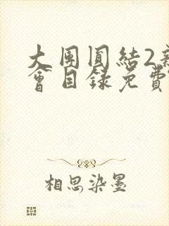 大团圆结2亲情会目录免费阅读封面