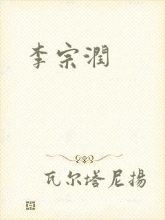 李宗润封面